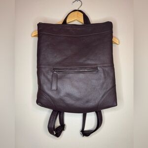 TANO NYC Genuine Leather Backpack Brown Soft Leather Minimalist Bag